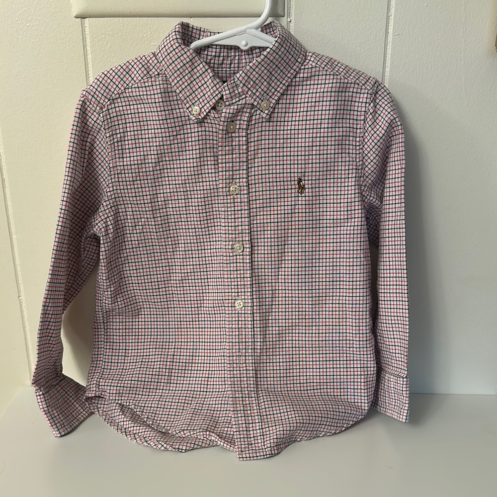 Polo by Ralph Lauren Red and White Gingham Button Down Shirt